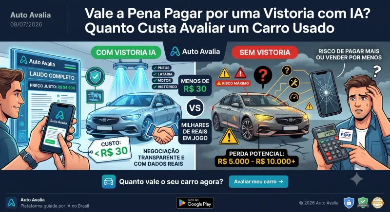 Vale a Pena Pagar por uma Avaliação com IA? Quanto Custa Avaliar um Carro Usado
